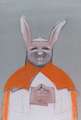 Coverzeichnung u. Illustrationen zu "Ostergeschichte", Haffmanns Verlag 1995. © Robert Gernhardt, Foto: Diether v. Goddenthow