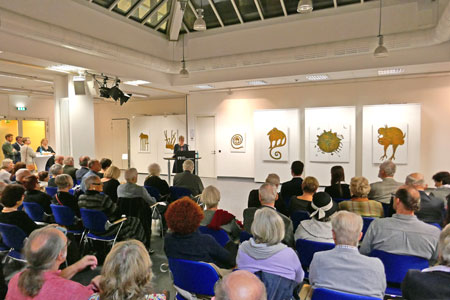 Impression von der Vernissage am 25.1.2018 im MVB-Forum. Foto: Heike v. Goddenthow © atelier-goddenthow