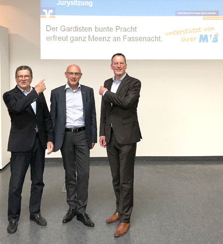 Bild: Von links: MCV-Präsident Reinhard Urban, der Vorstandsvorsitzende der MVB, Uwe Abel, und der Oberbürgermeister der Stadt Mainz, Michael Ebling. © Agentur Bonewitz