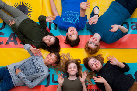 Junge Juror/innen der Sektion 8+ und 13+ für LUCAS - Internationales Festival für junge Filmfans. © DFI