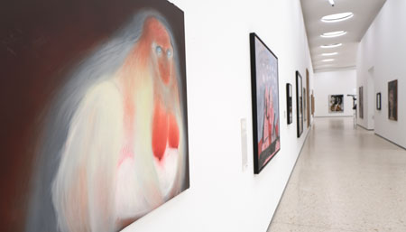 Miriam Cahn (*1949) Muttertier, 1998 Öl auf Leinwand 84 × 100 cm Städel Museum, Frankfurt am Main, Eigentum des Städelschen Museums-Vereins e.V. Erstmals präsentiert in den neu eröffneten Gartenhallen im Städel. © Foto: Diether v. Goddenthow